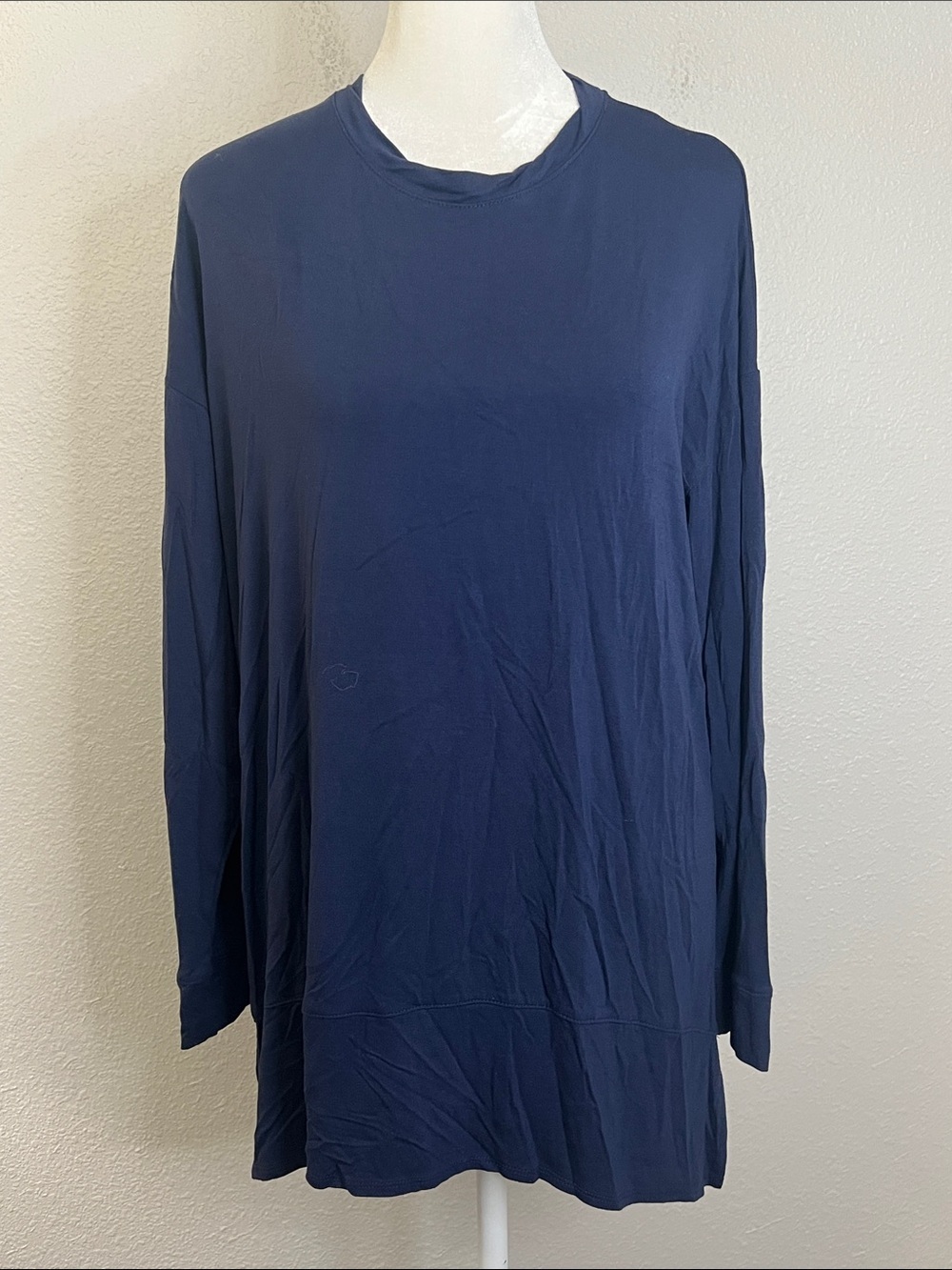 INC Long Sleeve Blue Crewneck TShirt Size Medium